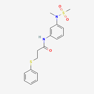 N-{3-[methyl(methylsulfonyl)amino]phenyl}-3-(phenylthio)propanamide