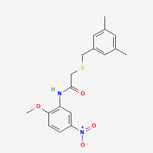 2-[(3,5-dimethylbenzyl)thio]-N-(2-methoxy-5-nitrophenyl)acetamide