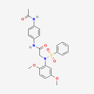 N~1~-[4-(acetylamino)phenyl]-N~2~-(2,5-dimethoxyphenyl)-N~2~-(phenylsulfonyl)glycinamide