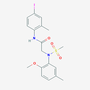 N~1~-(4-iodo-2-methylphenyl)-N~2~-(2-methoxy-5-methylphenyl)-N~2~-(methylsulfonyl)glycinamide