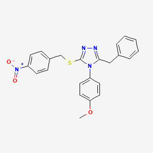 3-benzyl-4-(4-methoxyphenyl)-5-[(4-nitrobenzyl)thio]-4H-1,2,4-triazole