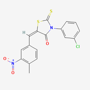 3-(3-chlorophenyl)-5-(4-methyl-3-nitrobenzylidene)-2-thioxo-1,3-thiazolidin-4-one