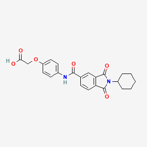 (4-{[(2-cyclohexyl-1,3-dioxo-2,3-dihydro-1H-isoindol-5-yl)carbonyl]amino}phenoxy)acetic acid