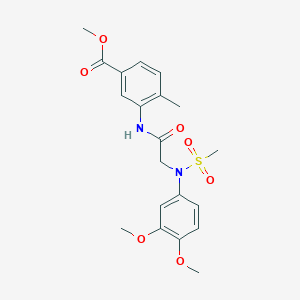 methyl 3-{[N-(3,4-dimethoxyphenyl)-N-(methylsulfonyl)glycyl]amino}-4-methylbenzoate