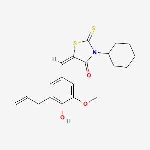 5-(3-allyl-4-hydroxy-5-methoxybenzylidene)-3-cyclohexyl-2-thioxo-1,3-thiazolidin-4-one