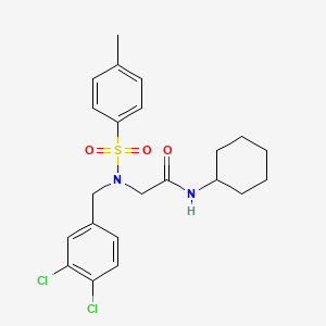 N-cyclohexyl-N~2~-(3,4-dichlorobenzyl)-N~2~-[(4-methylphenyl)sulfonyl]glycinamide