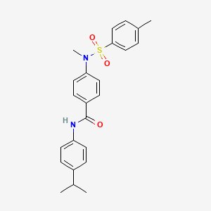 4-{methyl[(4-methylphenyl)sulfonyl]amino}-N-[4-(propan-2-yl)phenyl]benzamide