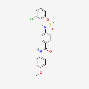 molecular formula C23H23ClN2O4S B3648156 4-[(2-chlorobenzyl)(methylsulfonyl)amino]-N-(4-ethoxyphenyl)benzamide 