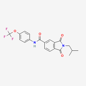 2-isobutyl-1,3-dioxo-N-[4-(trifluoromethoxy)phenyl]-5-isoindolinecarboxamide