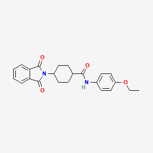 molecular formula C23H24N2O4 B3648167 4-(1,3-dioxo-1,3-dihydro-2H-isoindol-2-yl)-N-(4-ethoxyphenyl)cyclohexanecarboxamide 