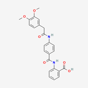 2-[(4-{[(3,4-dimethoxyphenyl)acetyl]amino}benzoyl)amino]benzoic acid