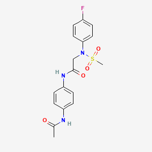 N~1~-[4-(acetylamino)phenyl]-N~2~-(4-fluorophenyl)-N~2~-(methylsulfonyl)glycinamide