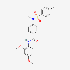 molecular formula C23H24N2O5S B3648199 N-(2,4-dimethoxyphenyl)-4-{methyl[(4-methylphenyl)sulfonyl]amino}benzamide 