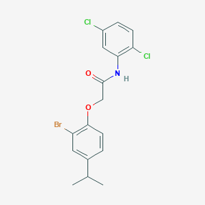 molecular formula C17H16BrCl2NO2 B3648217 2-(2-bromo-4-isopropylphenoxy)-N-(2,5-dichlorophenyl)acetamide 