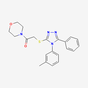 molecular formula C21H22N4O2S B3648221 4-({[4-(3-methylphenyl)-5-phenyl-4H-1,2,4-triazol-3-yl]thio}acetyl)morpholine 