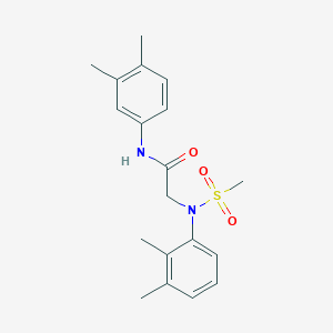 N-(3,4-DIMETHYLPHENYL)-2-[N-(2,3-DIMETHYLPHENYL)METHANESULFONAMIDO]ACETAMIDE