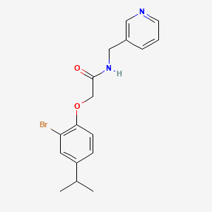 2-[2-bromo-4-(propan-2-yl)phenoxy]-N-(pyridin-3-ylmethyl)acetamide