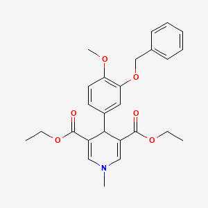 3,5-DIETHYL 4-[3-(BENZYLOXY)-4-METHOXYPHENYL]-1-METHYL-1,4-DIHYDROPYRIDINE-3,5-DICARBOXYLATE