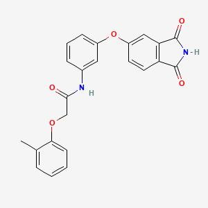 N-{3-[(1,3-dioxo-2,3-dihydro-1H-isoindol-5-yl)oxy]phenyl}-2-(2-methylphenoxy)acetamide