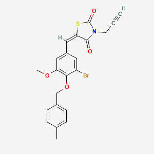 5-{3-bromo-5-methoxy-4-[(4-methylbenzyl)oxy]benzylidene}-3-(2-propyn-1-yl)-1,3-thiazolidine-2,4-dione