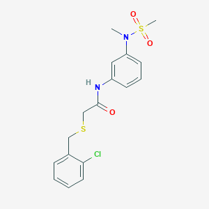 2-[(2-chlorobenzyl)sulfanyl]-N-{3-[methyl(methylsulfonyl)amino]phenyl}acetamide