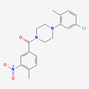 [4-(5-Chloro-2-methylphenyl)piperazin-1-yl](4-methyl-3-nitrophenyl)methanone