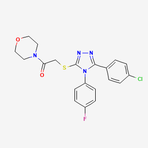 4-({[5-(4-chlorophenyl)-4-(4-fluorophenyl)-4H-1,2,4-triazol-3-yl]thio}acetyl)morpholine