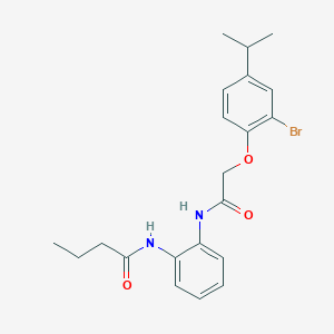 N-(2-{[2-(2-bromo-4-isopropylphenoxy)acetyl]amino}phenyl)butanamide