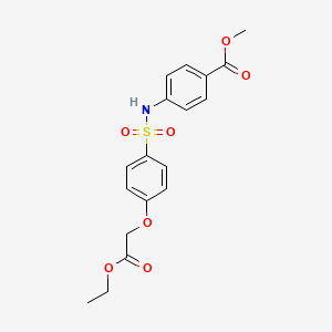 molecular formula C18H19NO7S B3648327 Methyl 4-[[4-(2-ethoxy-2-oxoethoxy)phenyl]sulfonylamino]benzoate 