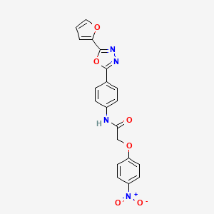 N-{4-[5-(2-furyl)-1,3,4-oxadiazol-2-yl]phenyl}-2-(4-nitrophenoxy)acetamide