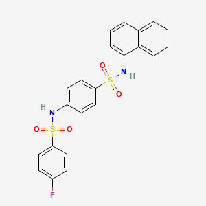 4-fluoro-N-{4-[(1-naphthylamino)sulfonyl]phenyl}benzenesulfonamide