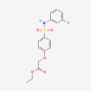 molecular formula C16H16FNO5S B3648352 Ethyl 2-[4-[(3-fluorophenyl)sulfamoyl]phenoxy]acetate 