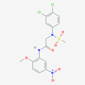 N~2~-(3,4-dichlorophenyl)-N~1~-(2-methoxy-5-nitrophenyl)-N~2~-(methylsulfonyl)glycinamide