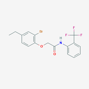 2-(2-bromo-4-ethylphenoxy)-N-[2-(trifluoromethyl)phenyl]acetamide