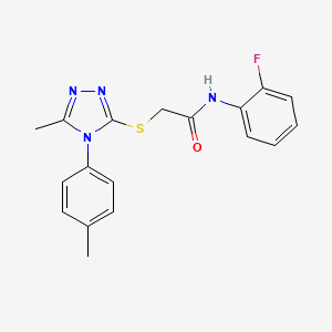 N-(2-fluorophenyl)-2-{[5-methyl-4-(4-methylphenyl)-4H-1,2,4-triazol-3-yl]thio}acetamide