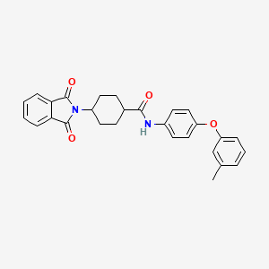 4-(1,3-dioxo-1,3-dihydro-2H-isoindol-2-yl)-N-[4-(3-methylphenoxy)phenyl]cyclohexanecarboxamide