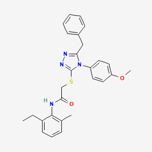 2-{[5-benzyl-4-(4-methoxyphenyl)-4H-1,2,4-triazol-3-yl]thio}-N-(2-ethyl-6-methylphenyl)acetamide