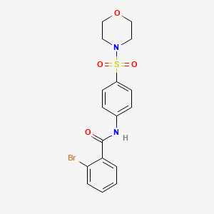 molecular formula C17H17BrN2O4S B3648418 2-BROMO-N-[4-(MORPHOLINE-4-SULFONYL)PHENYL]BENZAMIDE 