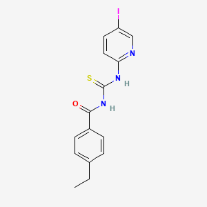 4-ethyl-N-[(5-iodopyridin-2-yl)carbamothioyl]benzamide