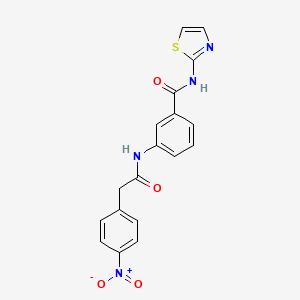 3-{[(4-nitrophenyl)acetyl]amino}-N-1,3-thiazol-2-ylbenzamide