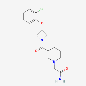 2-[3-[3-(2-Chlorophenoxy)azetidine-1-carbonyl]piperidin-1-yl]acetamide