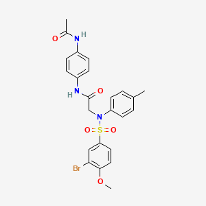 N~1~-[4-(acetylamino)phenyl]-N~2~-[(3-bromo-4-methoxyphenyl)sulfonyl]-N~2~-(4-methylphenyl)glycinamide