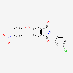 molecular formula C21H13ClN2O5 B3648442 2-(4-chlorobenzyl)-5-(4-nitrophenoxy)-1H-isoindole-1,3(2H)-dione 