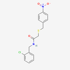 N-(2-chlorobenzyl)-2-[(4-nitrobenzyl)thio]acetamide