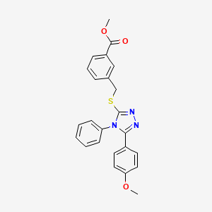 methyl 3-({[5-(4-methoxyphenyl)-4-phenyl-4H-1,2,4-triazol-3-yl]sulfanyl}methyl)benzoate