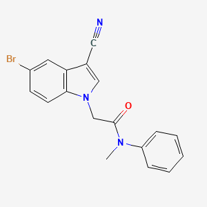 2-(5-bromo-3-cyano-1H-indol-1-yl)-N-methyl-N-phenylacetamide