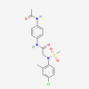 N~1~-[4-(acetylamino)phenyl]-N~2~-(4-chloro-2-methylphenyl)-N~2~-(methylsulfonyl)glycinamide