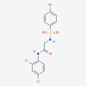 2-[(4-bromophenyl)sulfonylamino]-N-(2,4-dichlorophenyl)acetamide