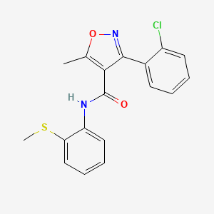 3-(2-chlorophenyl)-5-methyl-N-[2-(methylsulfanyl)phenyl]-1,2-oxazole-4-carboxamide