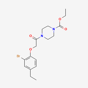 ethyl 4-[(2-bromo-4-ethylphenoxy)acetyl]-1-piperazinecarboxylate